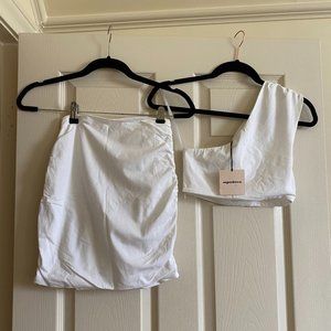 NTW Superdown white skirt set